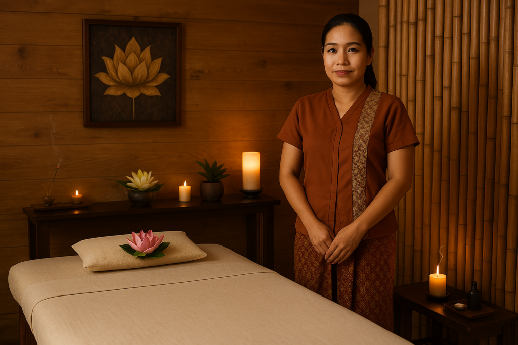 Pum in haar Thaise massage salon